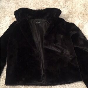 Express Women's Luxurious Fur Teddy Jacket